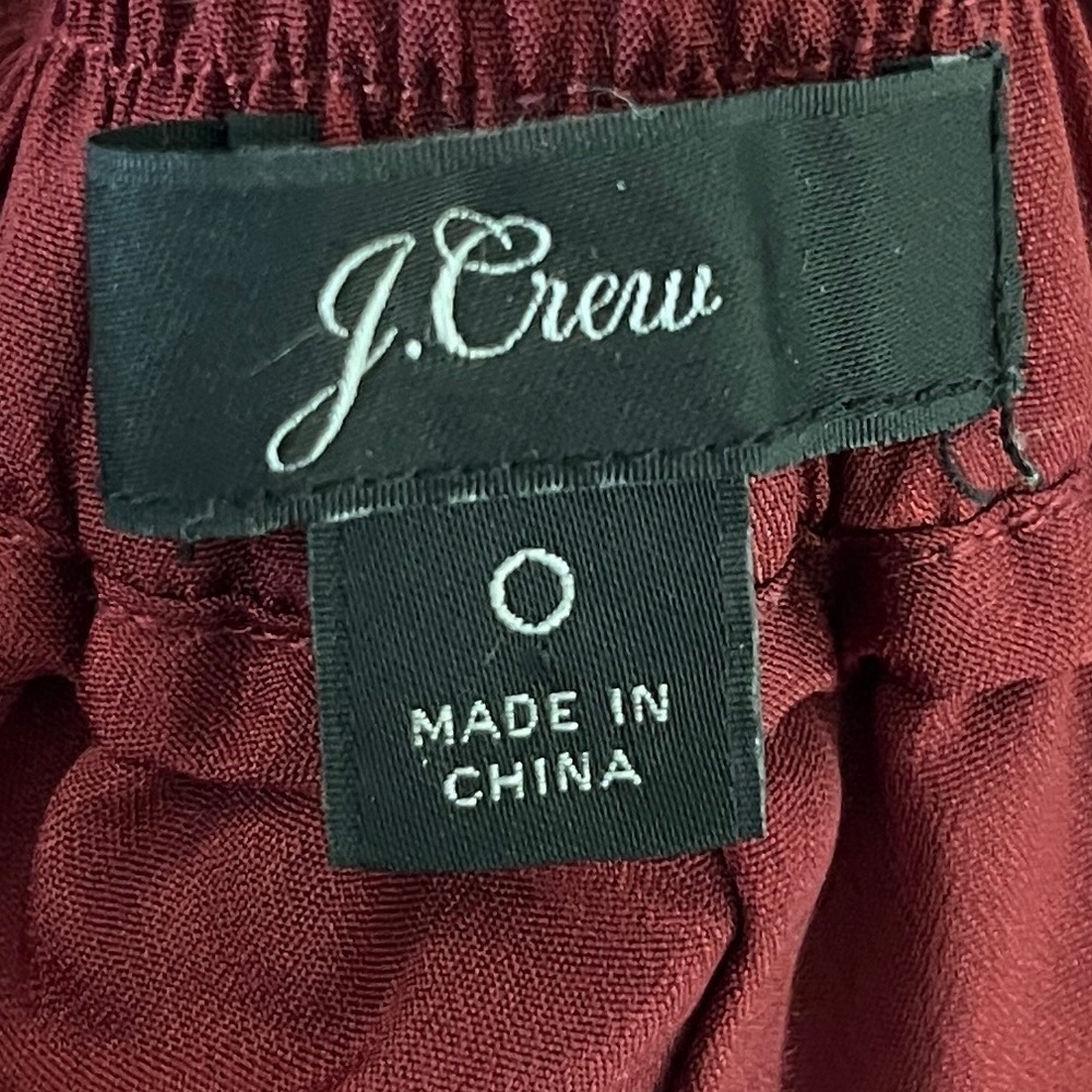 J.Crew Women’s Size 0 Crushed Velvet High Rise Cropped Wide Leg Trousers Pants - Picture 5 of 15